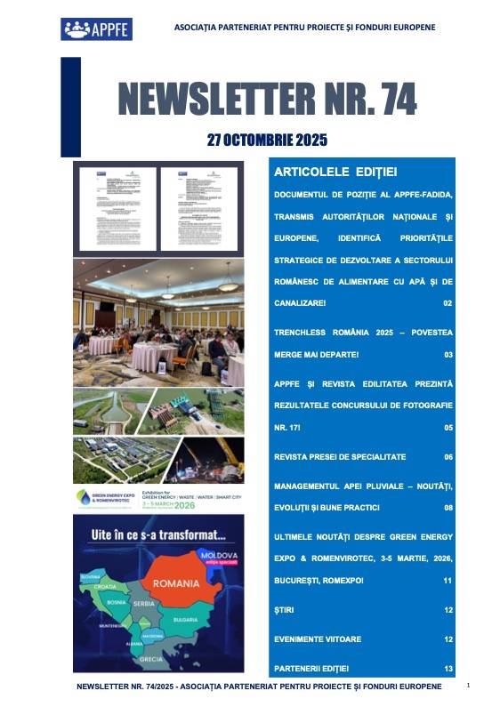 NEWSLETTER APPFE NR. 74 - 27 OCTOMBRIE 2025!