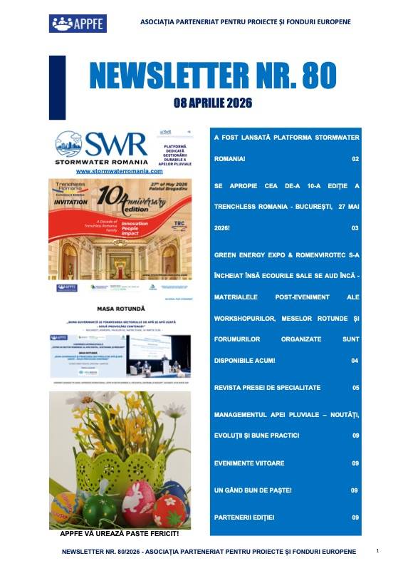 NEWSLETTER APPFE NR. 80 - 08 APRILIE 2026!