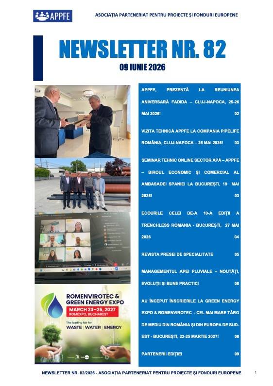 NEWSLETTER APPFE NR. 82 - 09 IUNIE 2026!